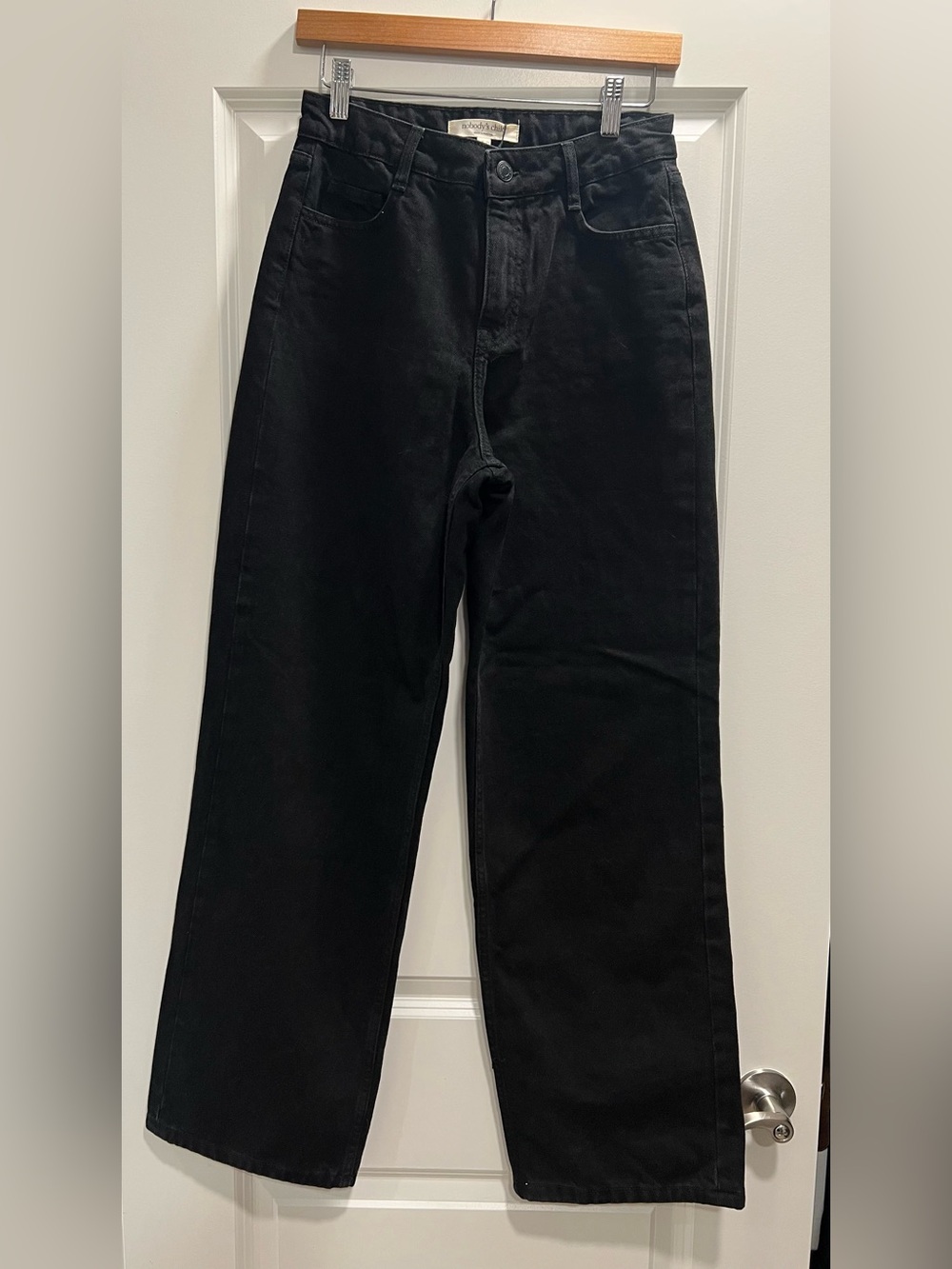 Nobody’s Child Black High Rise Wide Leg Jeans - 31" Inseam